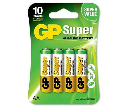 Батарейка GP Batteries AA (LR6) 1,5V GP Batteries Super (упаковка 4шт)