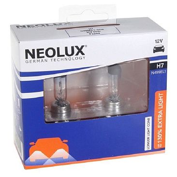 Лампа галогенная 2шт H7 12v55w NEOLUX Extra Light +130%
