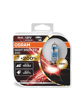Лампа галогенная H4 12v60/55w OSRAM Night Breaker 220 (2шт)