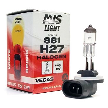 Лампа галогенная AVS VEGAS H27/2 12V 27W +30% (1шт)