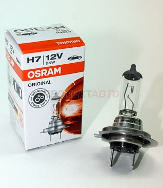 Лампа галогенная Osram H7 12V 55W ORIGINAL LINE (1шт)