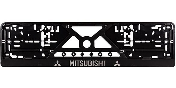 Рамка номера SDS Exclusive "MITSUBISHI", тиснение, серебро