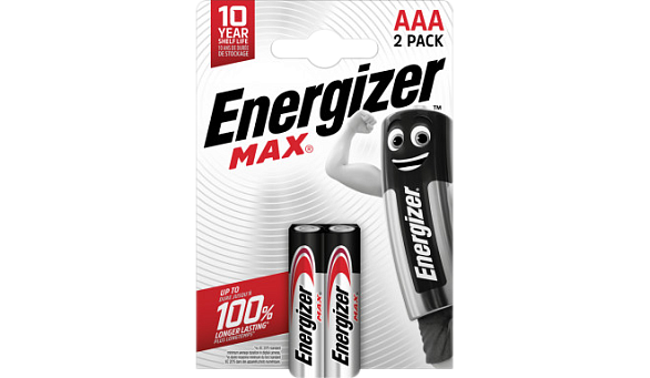 Батарейка Energizer AAA (LR03) 1,5V  MAX (упаковка 2шт)