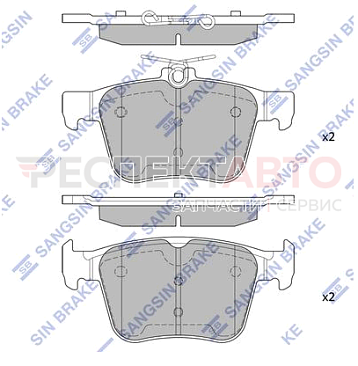 Колодки тормозные задние 