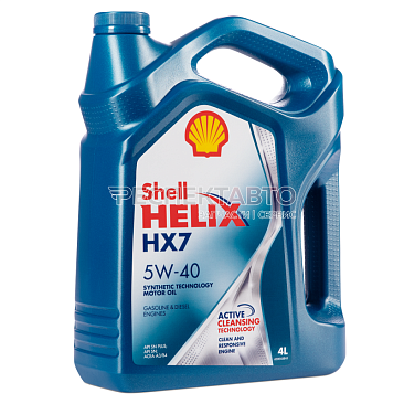 Масло моторное полусинтетическое SHELL HELIX HX7 A3/B4 5w40 4л