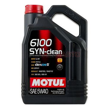Масло моторное синтетическое MOTUL 6100 SYN-CLEAN 5w40 5л