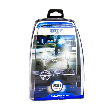 Лампа галогенная MTF Light H27/2 12v27w MTF DYNAMIC BLUE 3300K (комплект 2шт)