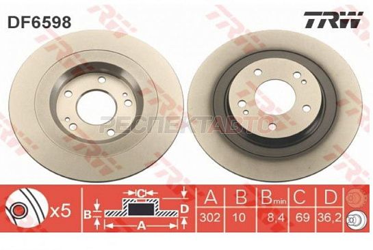 Диск тормозной задний
