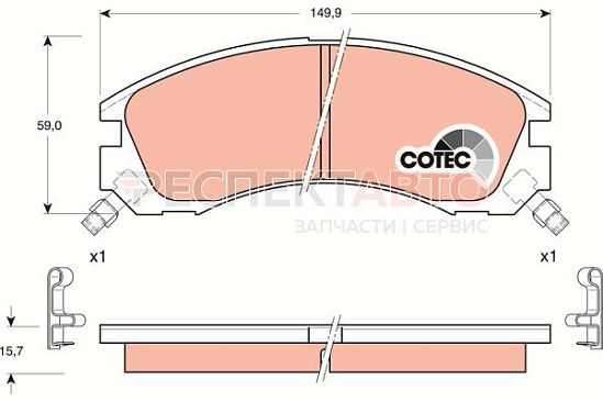 Колодки тормозные передние