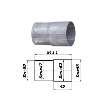 Соединитель труб CBD (переход с d50мм на d55мм)