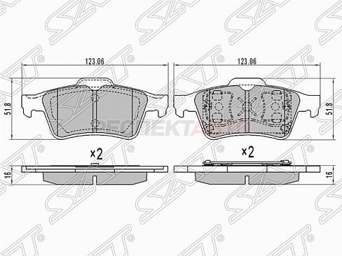 Колодки тормозные задние