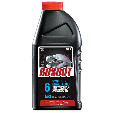 Жидкость тормозная Rosdot DOT-6 SUPER (для АБС) 0,5л