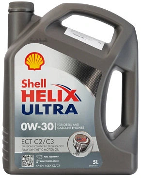 Масло моторное синтетическое SHELL HELIX ULTRA 0w30 5л