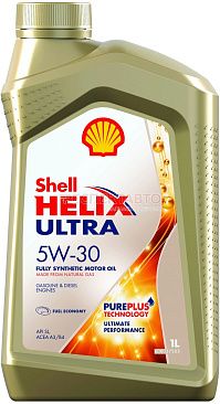 Масло моторное синтетическое SHELL HELIX ULTRA 5w30 A3/B4 1л
