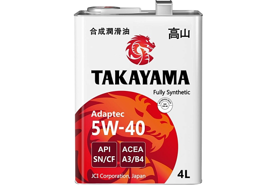 Масло моторное синтетическое TAKAYAMA Adaptec API SN/CF 5w40 4л