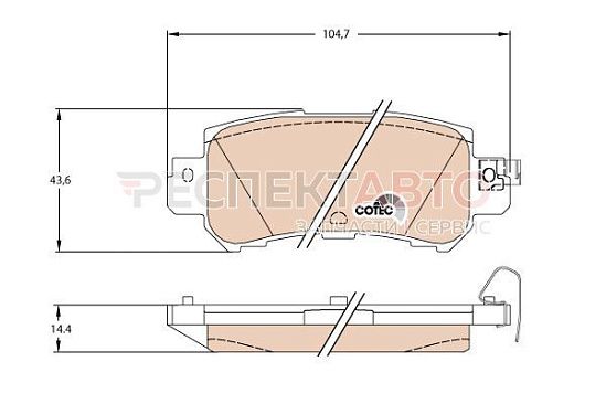 Колодки тормозные задние