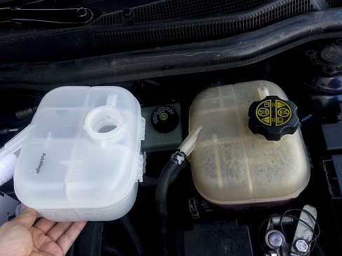 Замена расширительного бачка системы охлаждения