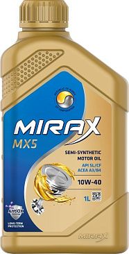 Масло моторное полусинтетическое Mirax MX5 A3/B4 SL/CF 10w-40 1л