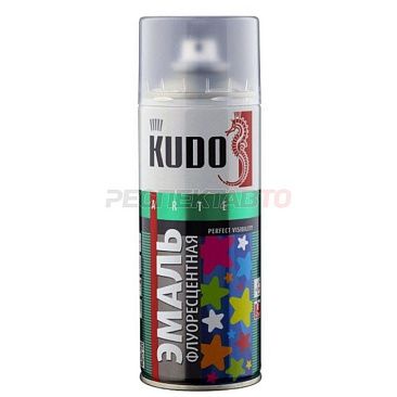 Эмаль Kudo флуоресцентная Белая (аэрозоль, акриловая основа) 520мл