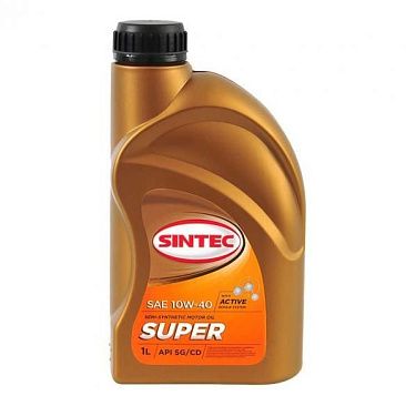Масло моторное полусинтетическое SINTEC SUPER SAE SG/CD 10w40 1л