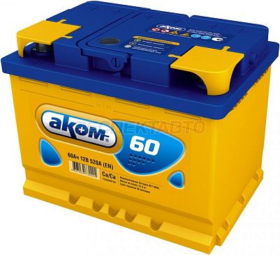 Аккумулятор Akom 60A/h 520A прямая L+ 242x175x190