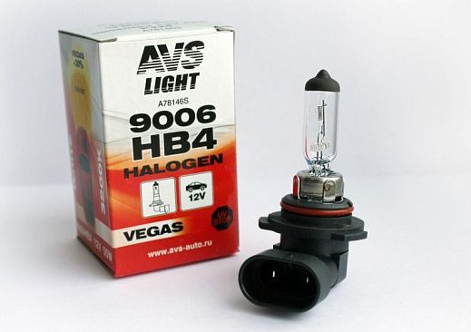 Лампа галогенная AVS VEGAS HB4 9006 12V 51W +30% (1шт)