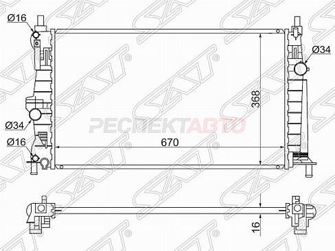 Радиатор охлаждения АКПП