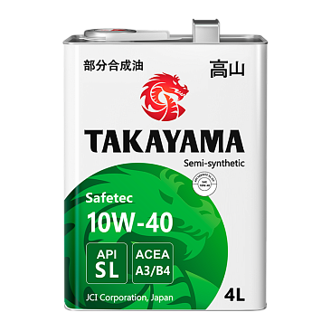 Масло моторное полусинтетическое TAKAYAMA Safetec A3/B4 10w40 4л