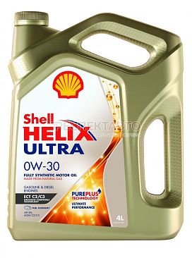 Масло моторное синтетическое SHELL HELIX ULTRA 0w30 4л