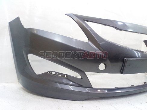 Бампер передний крашеный (серый металлик)