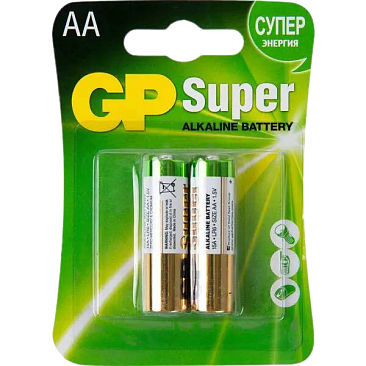 Батарейка GP Batteries AA (LR6) 1,5V GP Batteries Super (упаковка 2шт)