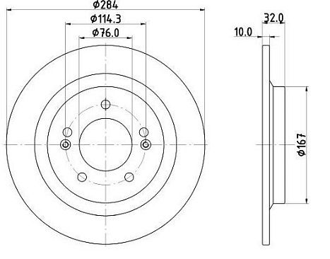 Диск тормозной задний