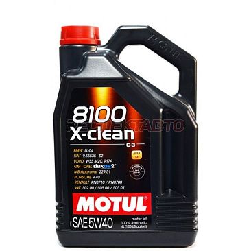 Масло моторное синтетическое MOTUL 8100 X-CLEAN 5w40 4л