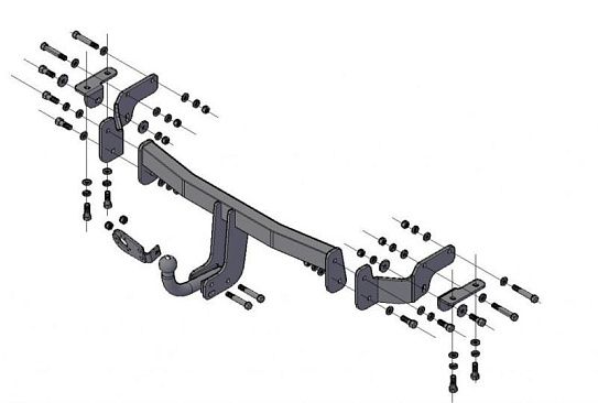 Фаркоп Hyundai Santa Fe 3 , KIA Sorento 