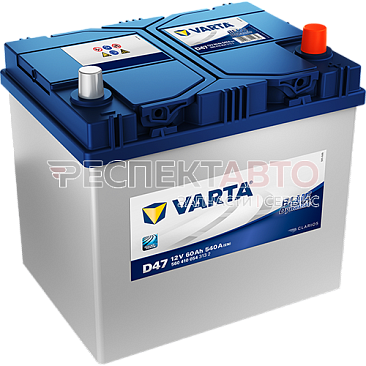 Аккумулятор VARTA Blue Dynamic D47 60A/h 540A обратная R+ 232х173х225