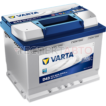 Аккумулятор VARTA Blue Dynamic D43 60A/h 540A прямая L+ 242х175х190