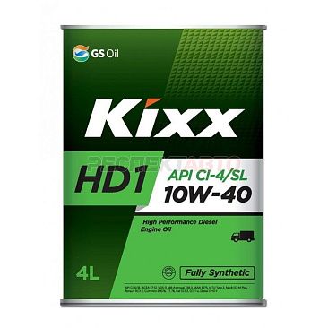 Масло моторное синтетическое KIXX HD1 (дизель) 10w40 4л
