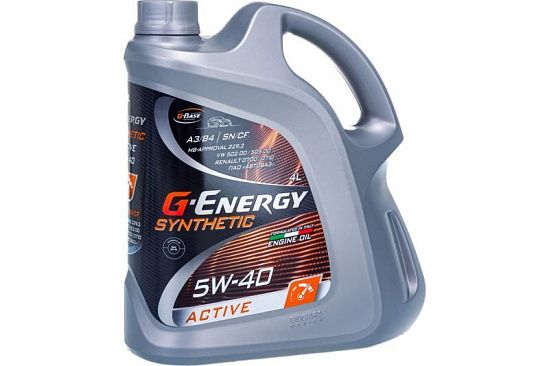Масло моторное синтетическое GAZPROMNEFT G-Energy Synthetic Active 5w40 4л