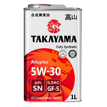 Масло моторное синтетическое TAKAYAMA Adaptec GF-5, API SN 5w30 1л