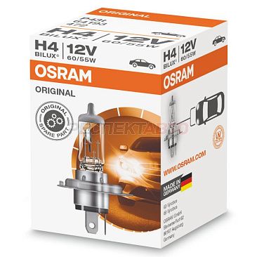 Лампа галогенная Osram H4 12V 60/55W ORIGINAL LINE (1шт)