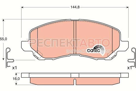 Колодки тормозные передние