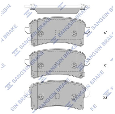 Колодки тормозные задние
