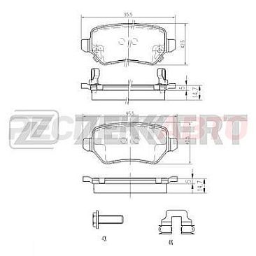 Колодки тормозные задние 