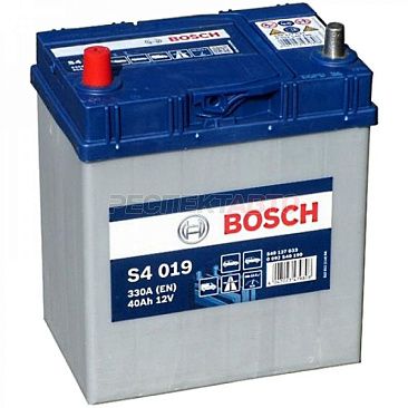 Аккумулятор BOSCH S4 Silver 40A/h 330A прямая L+ 187х127х227