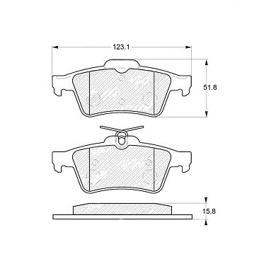 Колодки тормозные задние