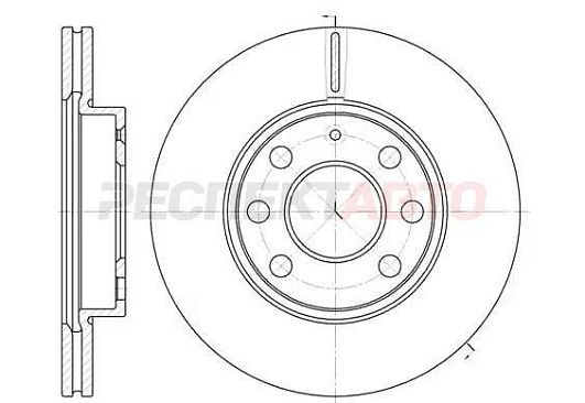 Диск тормозной передний (без АБС)