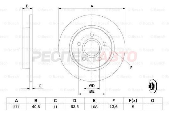 Диск тормозной задний