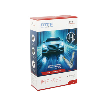 Лампа светодиодная H1 12V MTF Light IMPRESS 6000K (комплект 2шт) 