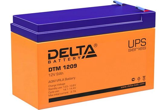 Аккумулятор Delta DTM 12V-9 А/ч AGM 151x65x94