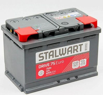 Аккумулятор STALWART 75A/h 600A обратная R+ 278х175х190
